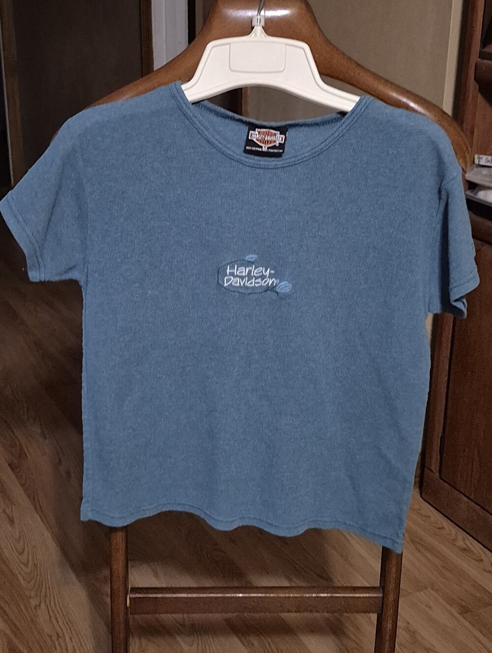 Harley-Davidson Teal Embroidered Logo Tee